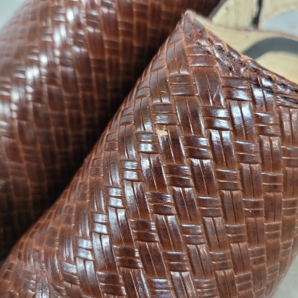 Ariat Women’s Size 6 Woven Brown Leather Slides Mules Strap Style 94024 - Picture 5 of 10